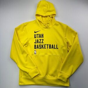 Nike Utah Jazz NBA Performance Spotlight Practice Dri-fit Hoodie Sz XS Yellow
